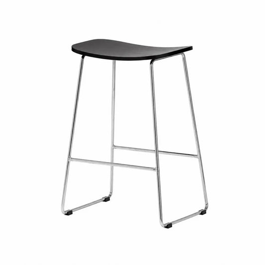 Barhocker Schwarz Metall und Holz 75cm